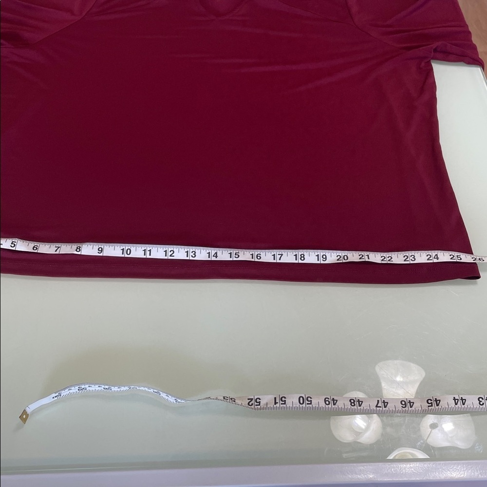 Liz Claiborne Deep Red Blouse - Picture 8 of 12